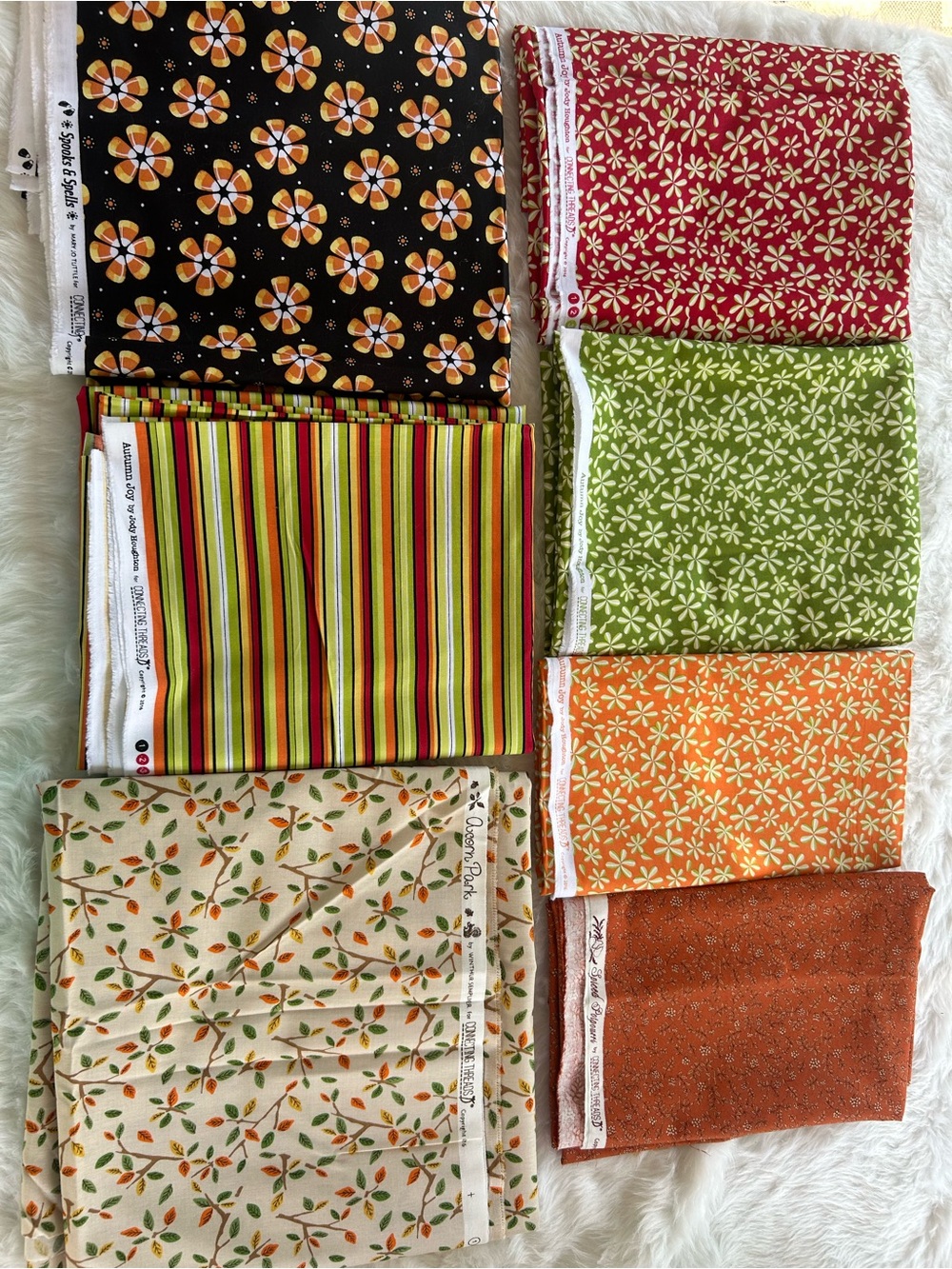 OOP Connecting Threads Autumn Fabric Destash Bundle - 10 Yds Total